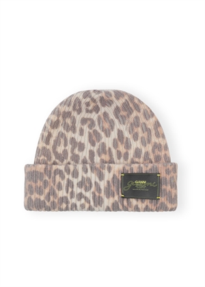 Graphic wool mix printed leopard hue Leopard A6658 Ganni 